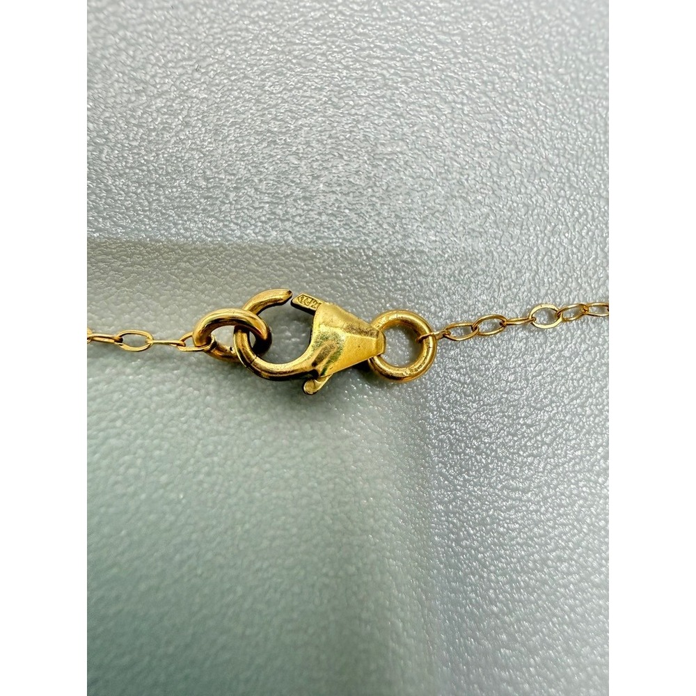 Preserved Real Orchid Gold Filled Chain Choker Necklace 16" Colorful Floral Chic - Picture 9 of 14